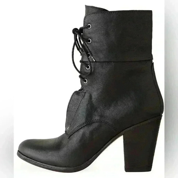 RAG & BONE Black Leather Deacon Boot Bone. high cut ankle boot Size 9.5 - Picture 1 of 12